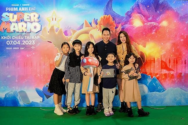 Nghệ sĩ Việt cùng gia đình tụ hội náo nhiệt tại buổi họp báo ra mắt siêu phẩm hoạt hình 'Phim anh em Super Mario'