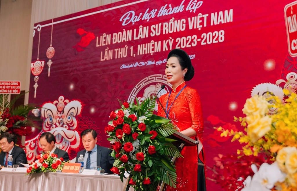 NSƯT Trịnh Kim Chi nhận chức vụ Phó chủ tịch Liên đoàn Lân sư rồng Việt Nam