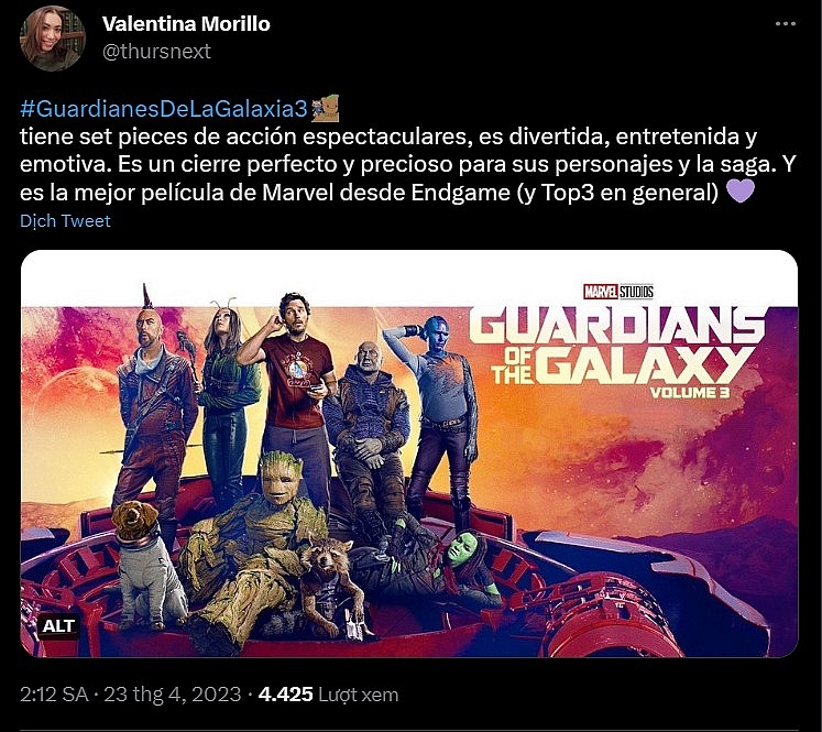 'Guardians of the Galaxy Vol. 3' được đánh giá là phim Marvel hay nhất kể từ sau 'Avengers Endgame'