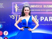 Hoa hậu Châu Ngọc Bích thanh lịch với đầm xanh màu… ngọc bích
