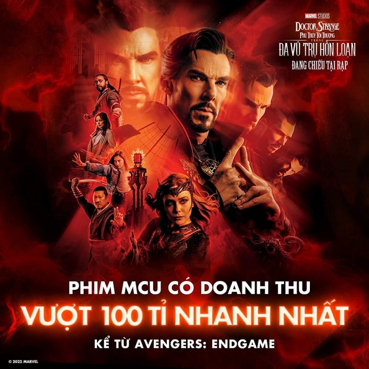 'Doctor Strange 2' 'tổng tấn công' phòng vé thế giới, doanh thu lập kỷ lục 100 tỷ đồng tại Việt Nam