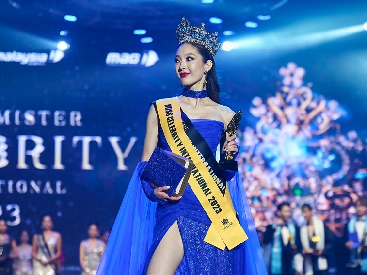 Cô gái Mông Cổ xuất sắc giành vương miện 'Miss and Mister Celebrity International 2023'