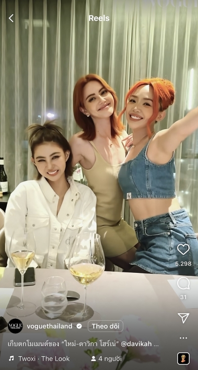 Tóc Tiên đọ sắc cùng Mai Davika, lên sóng Instagram của Vogue Thái Lan