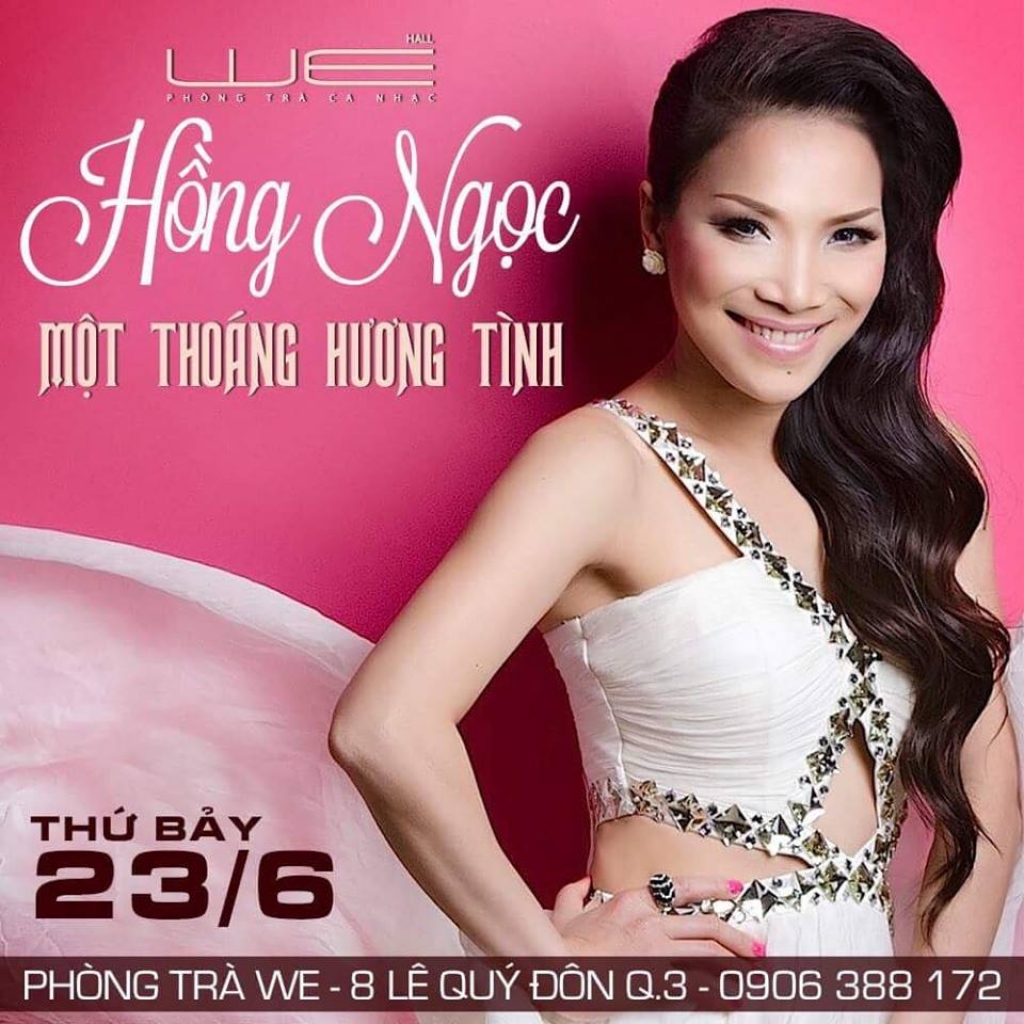 chong con xuat hien cung hong ngoc tren san khau