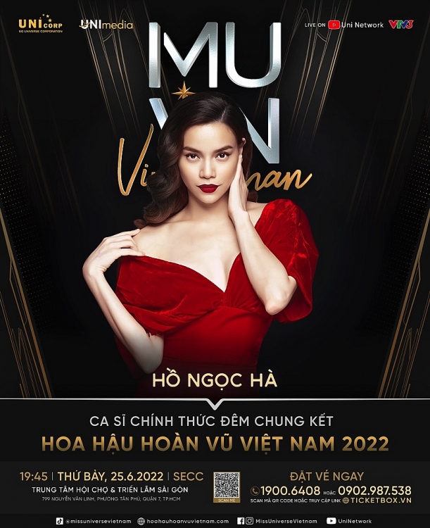 Hồ Ngọc Hà và Lân Nhã là 2 cái tên đầu tiên biểu diễn tại đêm chung kết 'Hoa hậu hoàn vũ Việt Nam 2022'