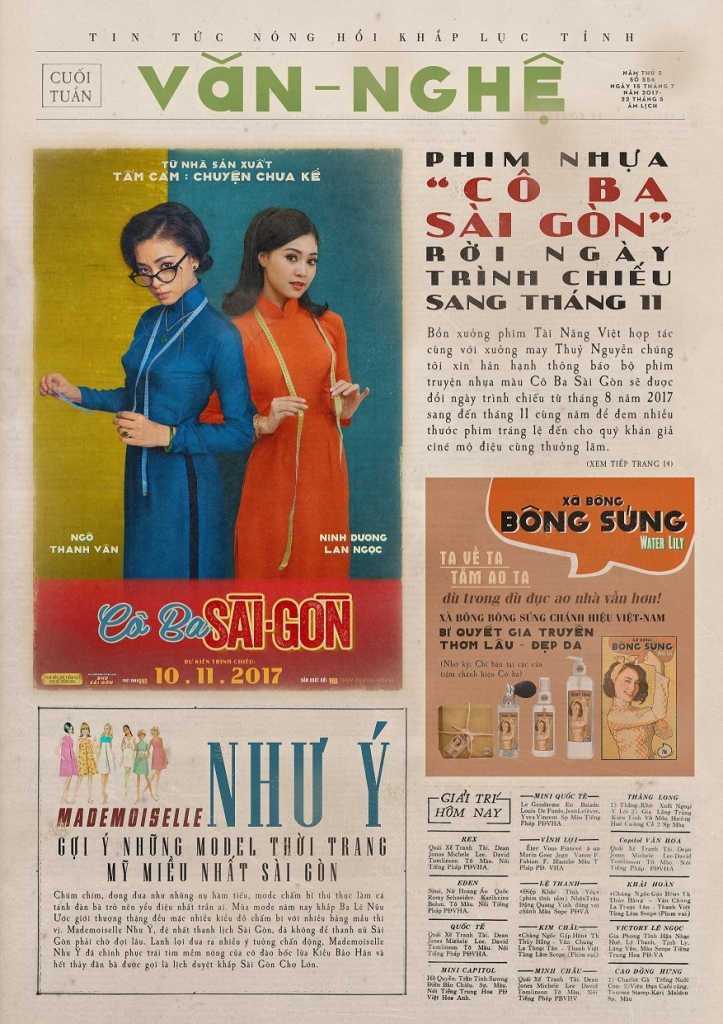 Cô Ba Sài Gòn" tiếp tục khiến khán giả gợi nhớ về một Sài Gòn xưa với thư  tay, tờ báo Văn Nghệ