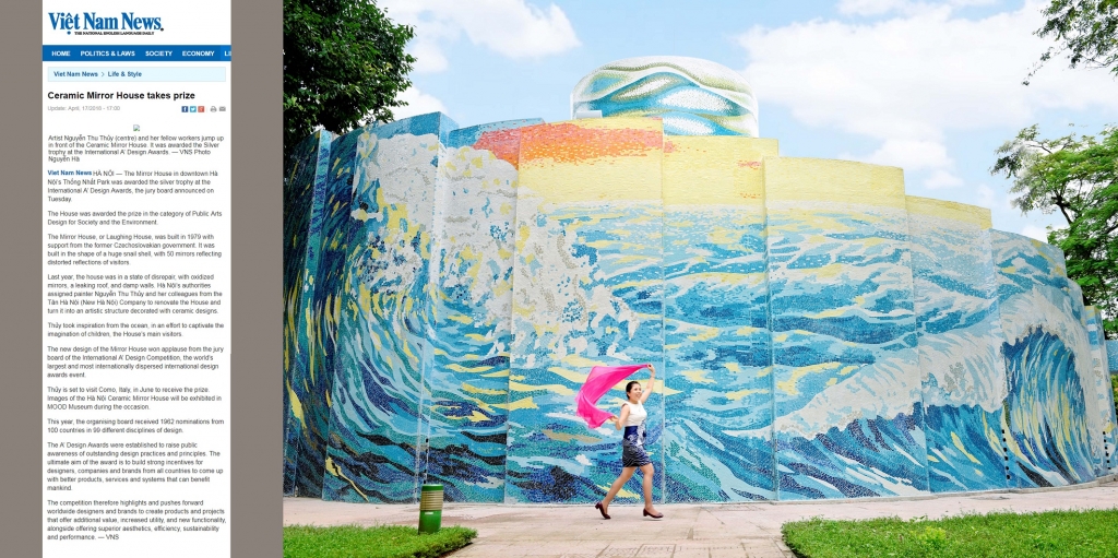 hoa si nguyen thu thuy nhan cup bac giai thuong thiet ke quoc te tai italy