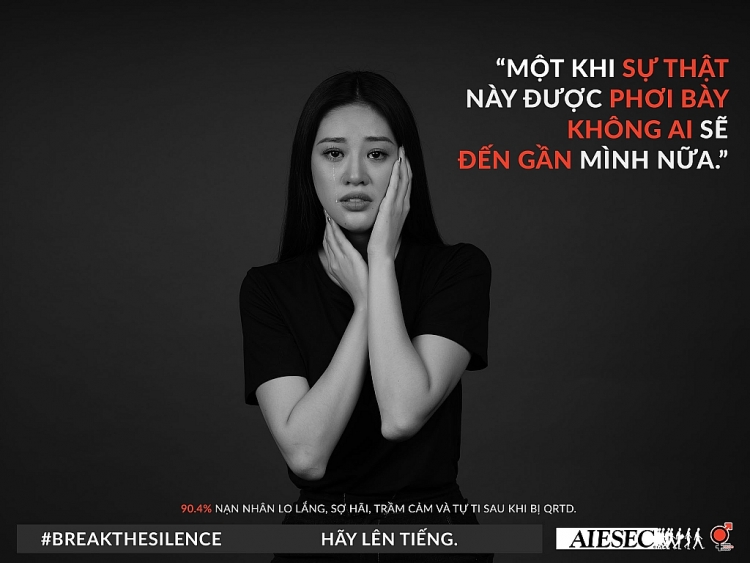 hoa hau khanh van va mc dustin phuc nguyen ket hop trong bo anh chu de break the silence