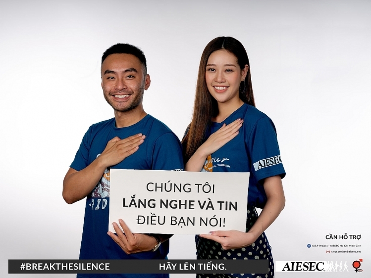 Hoa hậu Khánh Vân và MC Dustin Phúc Nguyễn kết hợp trong bộ ảnh chủ đề 'Break The Silence'