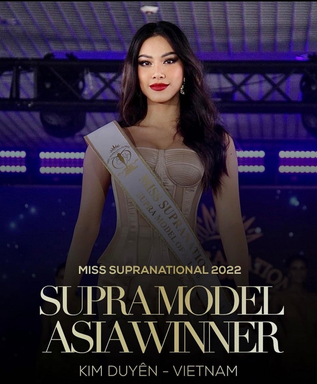 Á hậu Kim Duyên đoạt danh hiệu Supra model Asia tại 'Miss Supranational 2022'