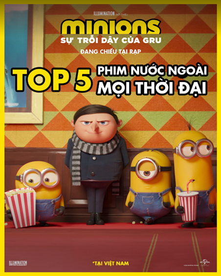 'Minions' phá nhiều kỷ lục, lọt Top 5 phim cao nhất mọi thời đại