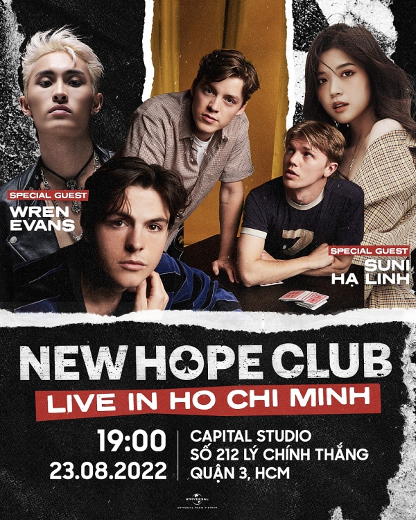 Wren Evans và Suni Hạ Linh sẽ là khách mời đặc biệt trong showcase của New Hope Club