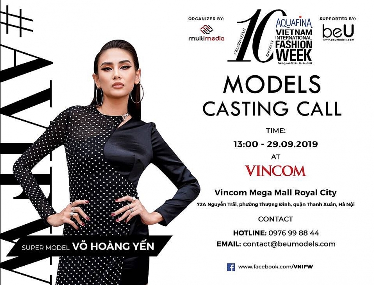 vo hoang yen truc tiep ngoi ghe nong buoi casting vietnam international fashion week fall winter 2019