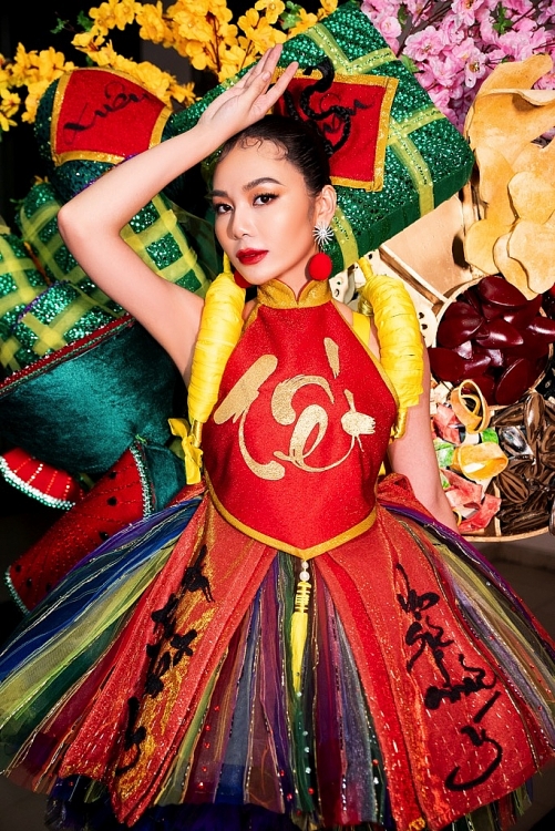 Điều thú vị về 'Tết' - Bộ trang phục văn hóa dân tộc gây sốt 'Miss Grand Vietnam'