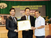 Ca sĩ Ngọc Sơn được bầu làm Phó chủ tịch Hội Thể thao Đại học và Chuyên nghiệp TP.HCM