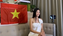 Không chỉ nói tiếng Anh lưu loát, Thái Thị Hoa được khen vì kiến thức rộng tại 'Hoa hậu trái đất'
