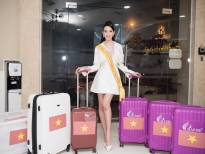 Người đẹp Ái Nhi rạng rỡ lên đường sang Ai Cập dự thi 'Miss Intercontinental'