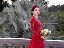 Hoa hậu Huỳnh Vy bất ngờ diện áo dài cưới sau 4 năm đăng quang