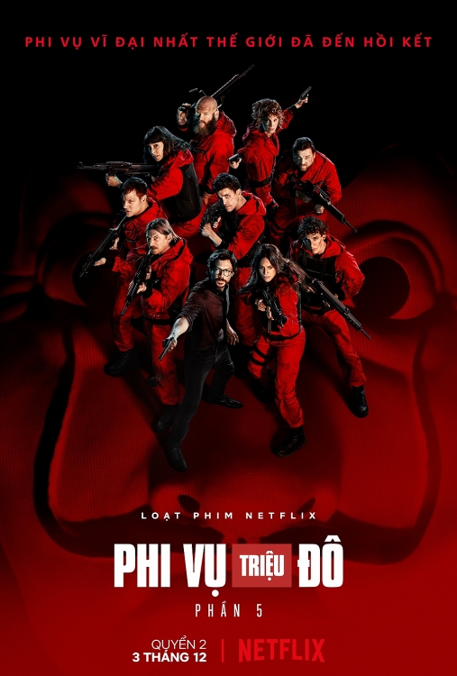 Netflix tung poster chính thức phim 'Money Heist - Phi vụ triệu đô' phần 5, ấn định ngày ra mắt