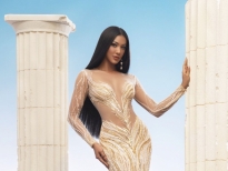 Cận cảnh thiết kế dạ hội lấy cảm hứng từ sóng nước phản chiếu của Kim Duyên tại 'Miss Universe 2021'