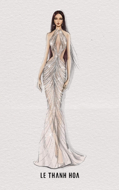 'Sparkling River' Gown – Lấp loáng được lựa chọn trình diễn trong đêm chung kết 'Miss Universe 2021' của Kim Duyên