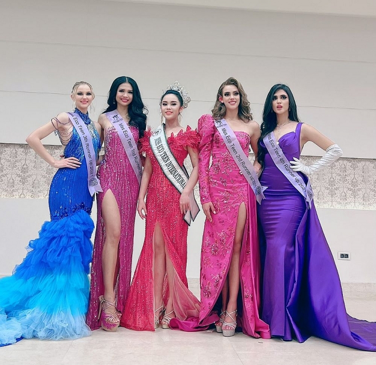 Bella Vũ Huyền Diệu đăng quang 'Miss Eco Teen International 2021'