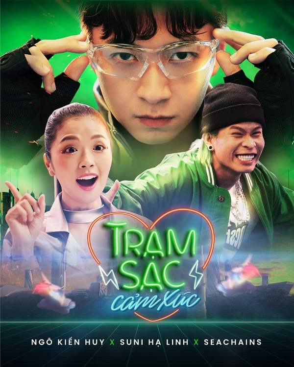 'Quái vật Rap Việt' Seachains cùng Ngô Kiến Huy, Suni Hạ Linh tạo nên ca khúc đầy năng lượng trong MV đầy sắc màu 'Trạm sạc cảm xúc'