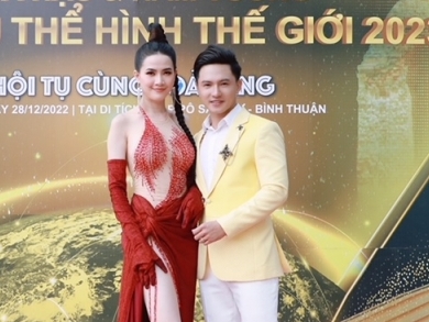 MC song ngữ Nguyễn Hoàng Vĩnh hội ngộ Hoa hậu Phan Thị Mơ và Đặng Thu Thảo tại Phan Thiết