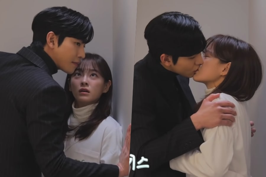 Ahn Hyo Seop và Kim Sejeong hôn ‘chuyên nghiệp’ trong hậu trường ‘Hẹn hò chốn công sở’