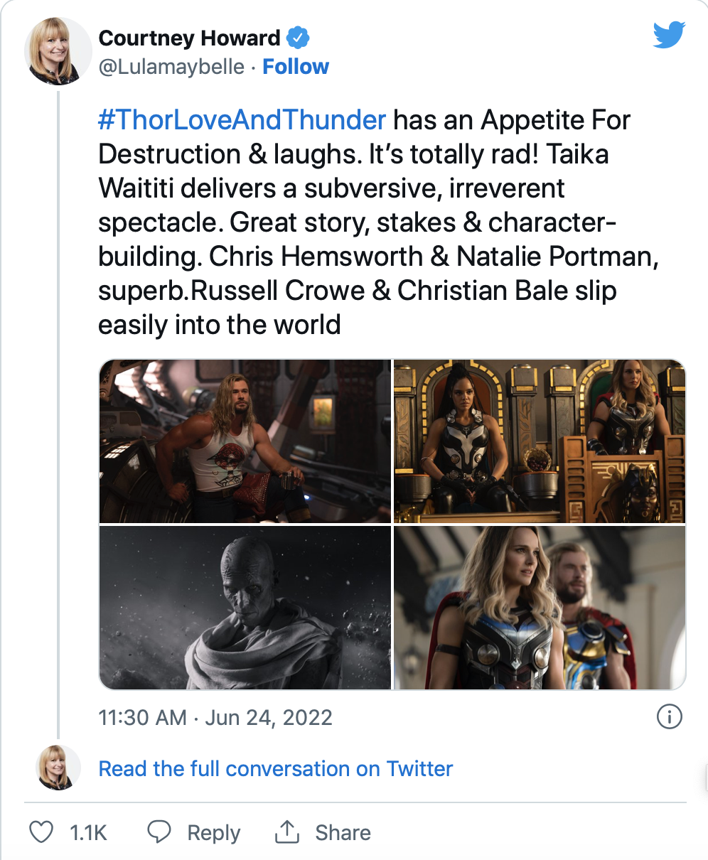 ‘Thor: Love and Thunder’ nhận 'cơn mưa lời khen' từ giới chuyên môn