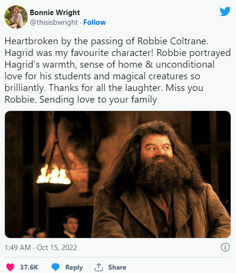 Dàn sao ‘Harry Potter’ tri ân ‘bác Hagrid’ Robbie Coltrance