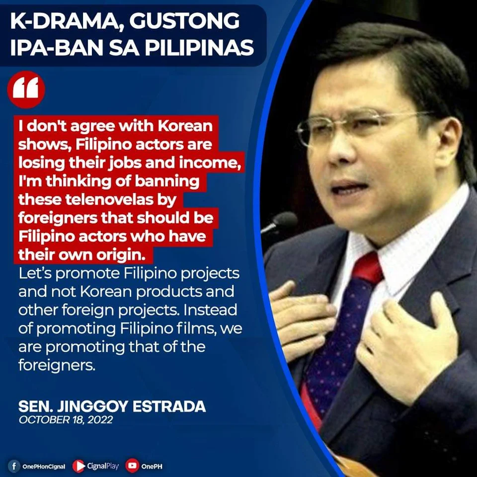 Thượng nghị sĩ Philippines đề xuất cấm phim Hàn Quốc vì lý do gì?